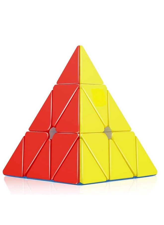 D ETERNAL Speed Cube Combo Set Of 3X3X3 And Pyraminx Pyramid Triangle High Speed Stickerless Puzzle Cube Game Toy, Kids and Professionals