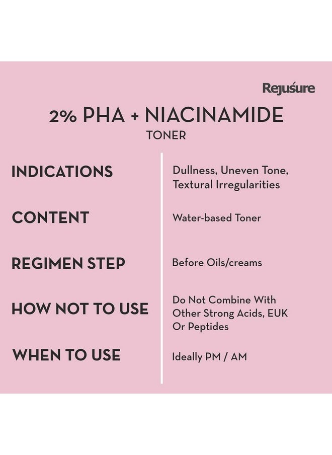 ريجيشر تونر رذاذ الوجه الخالي من الكحول Pha 2% + Niacinamide لتقشير خفيف وتضييق المسام الأفضل للبشرة الدهنية والعادية - 100 مل (عبوة من قطعتين)  - Image 3