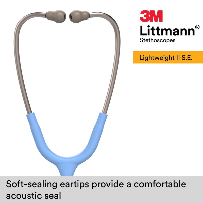 3M Littmann Lightweight II S.E. Stethoscope 2454, 28" Ceil Blue Tube - Image 5
