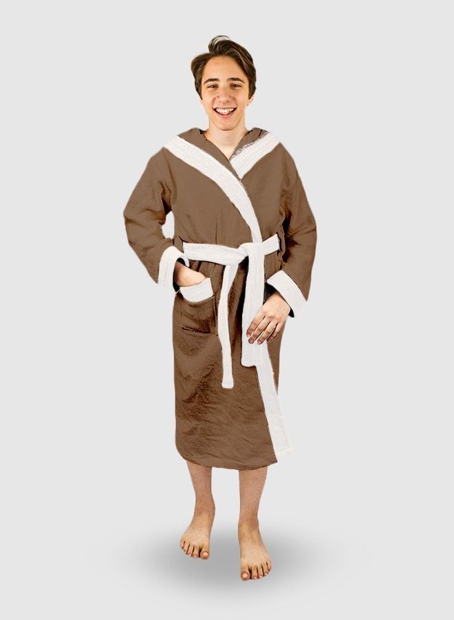 Banotex Baby Bath Towel 100% Cotton Brown Comfortable Hooded Baby Bath Towel - for Girls and Boys - 1pc - Image 1