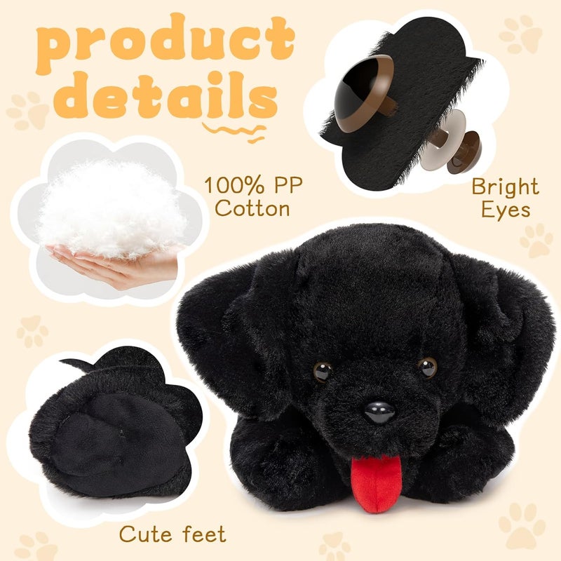 MorisMos 53 cm Long Black Labrador Cuddly Toy XXL with 4 Babies in Belly, Soft Plush Dog Stuffed Toy, Birthday Christmas Gift Children - Image 3
