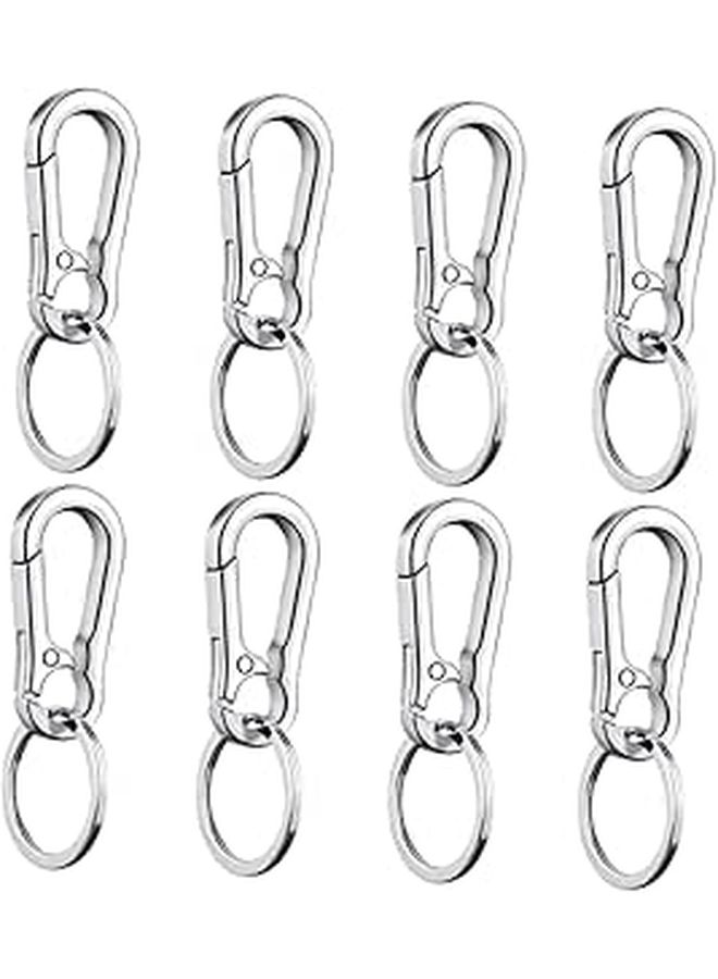 Metal Carabiner Keychain Clip Set 8pcs Lightweight Durable Holder Outdoor - Image 1