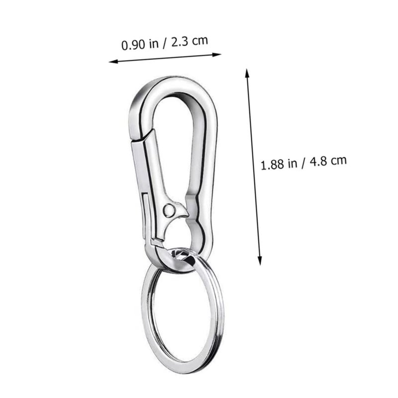 Metal Carabiner Keychain Clip Set 8pcs Lightweight Durable Holder Outdoor - Image 5