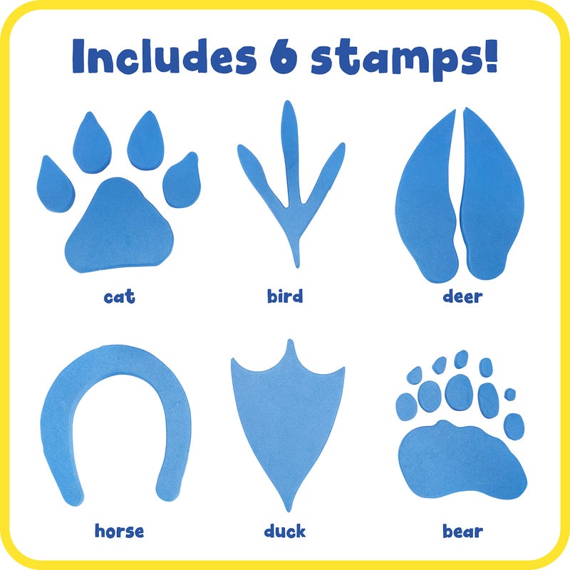 READY 2 LEARN Giant Stampers - Paw Prints - Set of 6 - Easy to Hold Foam Stamps for Kids - Arts and Crafts Stamps for Displays, Posters, Signs and DIY Projects - Image 2
