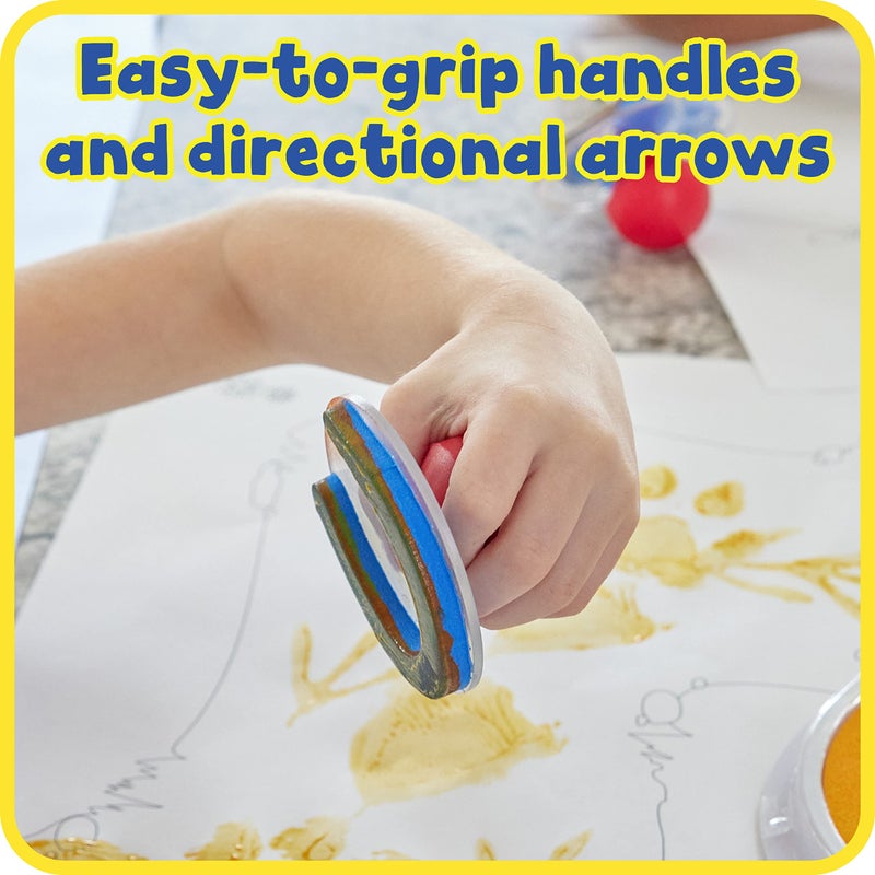 READY 2 LEARN Giant Stampers - Paw Prints - Set of 6 - Easy to Hold Foam Stamps for Kids - Arts and Crafts Stamps for Displays, Posters, Signs and DIY Projects - Image 3