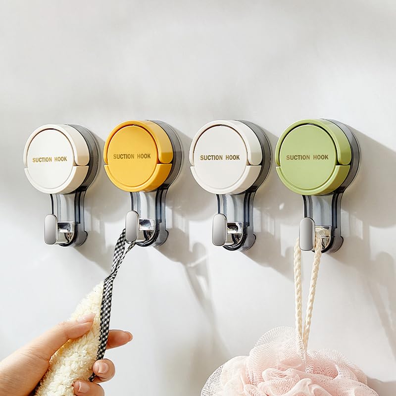 SKYTONE Suction Cup Hook, Suction Hooks, Suction Cup with Hook, Reusable Vacuum Suction Hooks for Bathroom, Wall Hooks, Wall Clips for Hanging Towel, Clothes,Kitchen Utensils (Pack of 1) - Image 4
