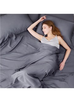 Bedsure Cooling King Size Sheets 100 Percent Viscose From Bamboo Sheets 16 Inch Deep Pocket Cooling Sheets Breathable And Silk Like King Sheets Hotel Bedding Sheets And Pillowcases Gray  - Image 2