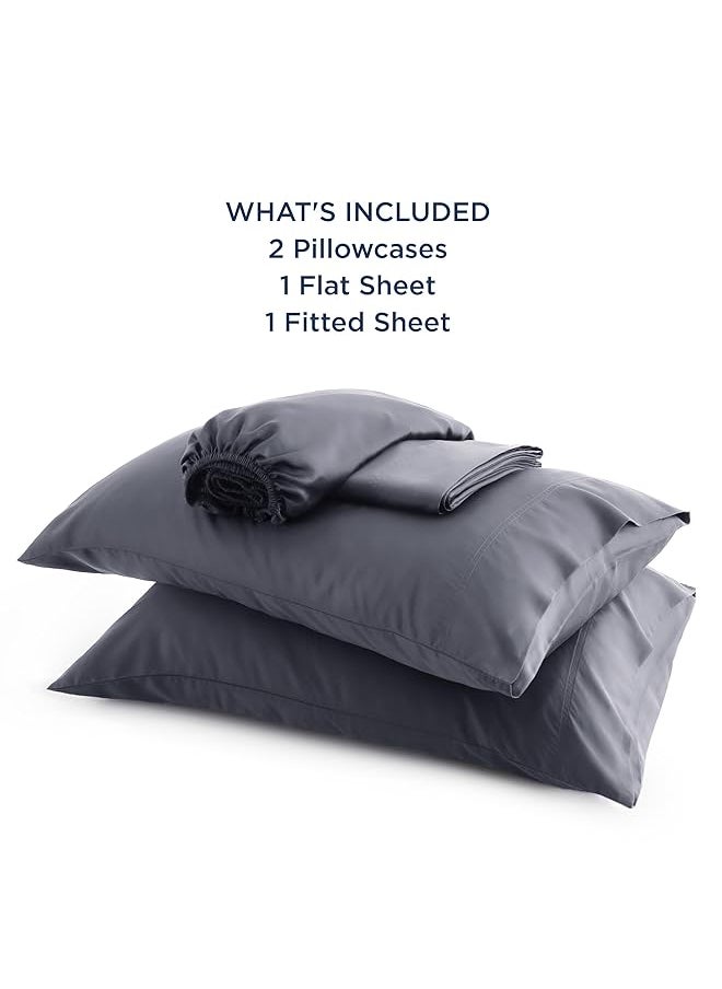 Bedsure - Cooling King Size Sheets 100 Percent Viscose From Bamboo Sheets 16 Inch Deep Pocket Cooling Sheets Breathable And Silk Like King Sheets Hotel Bedding Sheets And Pillowcases Gray - Image 1