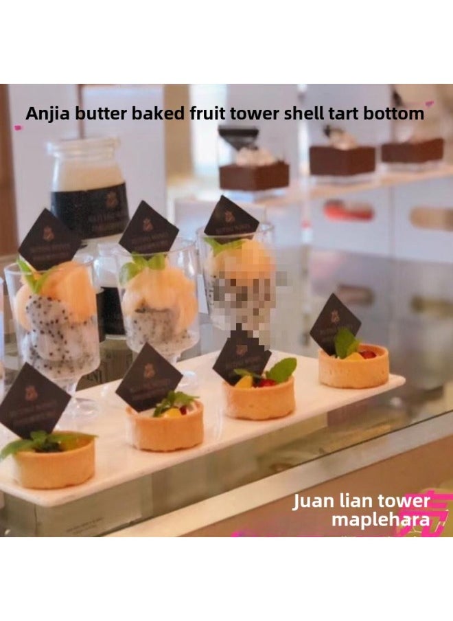 Generic Tart Base French Round Sweet Tart Shell Mini Chocolate Fruit Tart Coffee Western Food Feast Agent-Specifications:Anjia Butter Tower Shell Vanilla Flavor 8cm*72 Pieces  - Image 4
