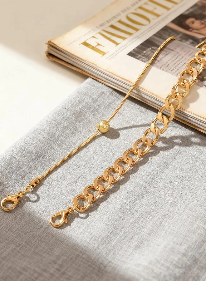 Take Two Set of 2 - Solid Chain Anklet