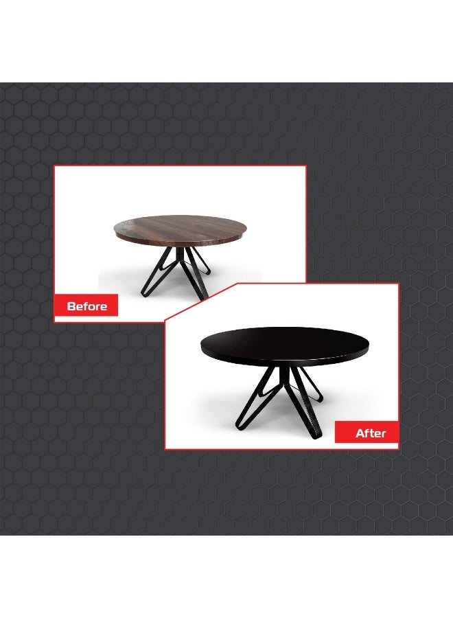 Safi WAX Gloss Black Spray Paint 450ml for Metal Wood Glass Canvas Plastic Walls Quick Dry High Gloss Finish Strong Adhesion Indoor Outdoor Use for Automotive Touch Up Home Decor DIY Projects Rust Covering Fast Drying Smooth Coating Durable Long Lasting Protection - Image 3