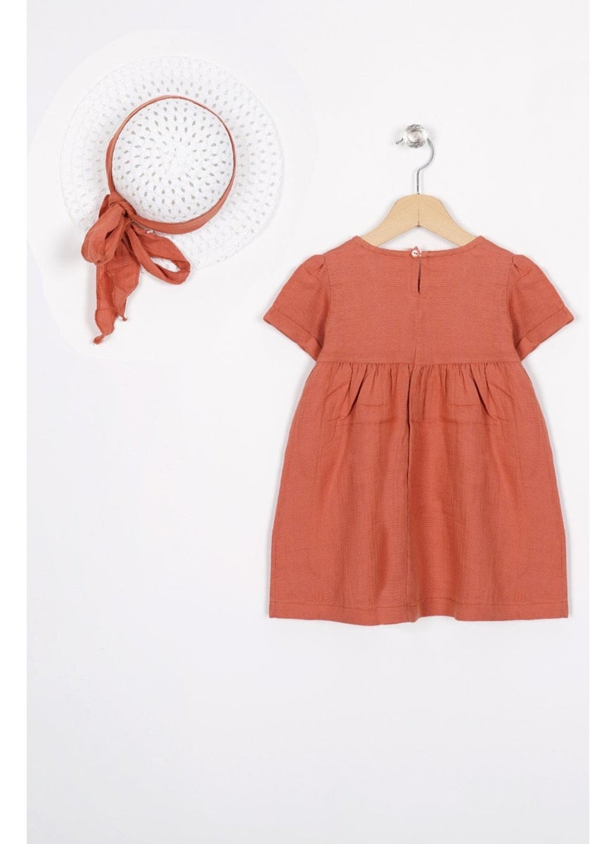 Crew Neck Short Sleeve Hat Accessory Red Color Girl Dress - pzsku/Z4AC21E049C286286AD7EZ/45/_/1741212713/a3b88b33-3254-4975-871a-a56f8f74327e