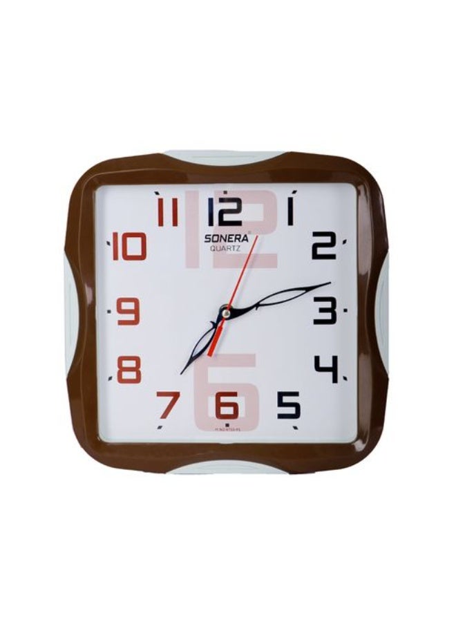 Sonera Wall Clock -9751-Analog -Quartz - Brown - Image 1