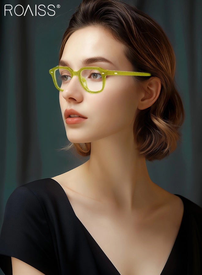 roaiss 2 Pcs Blue Light Blocking Glasses for Women Men, Blue Light Filter, Retro Square Computer Glasses Anti Eye Strain UV Glare, Gaming Glasses 48mm - Image 2