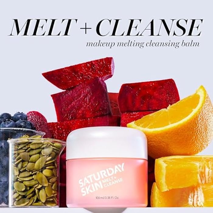 Saturday Skin Melt Cleanse Makeup Remover Balm Daily Cleansing Facial Balm to Oil Double Face Wash Vegan Remove Waterproof Makeup and Mascara - Image 3