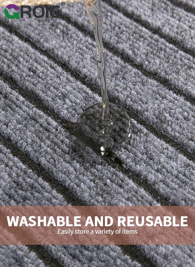 GROIC 12pcs Self-Adhesive Carpet, 30×30CM, Tiles Anti-Slip Reusable Carpet, Durable Polyester Squares Peel and Stick Carpet Floor Tile, Easy Install DIY for Bedroom Living Room Kitchen Indoor Outdoor - Image 3