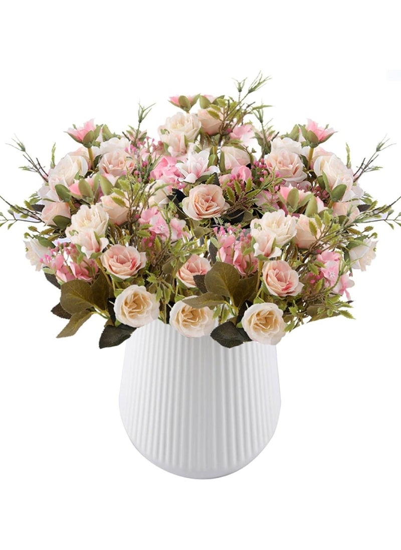 Huitich - Timeless Bloom: Artificial Mini Roses for Effortless Elegance White - Image 1