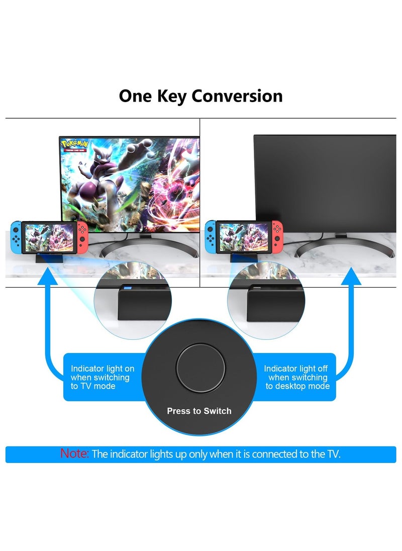 AOLION - Portable Switch TV Docking Station with 4K/1080P HDMI and USB 3.0 - Dock for Nintendo Switch/Switch OLED Model (No Charging Cable) - Image 1