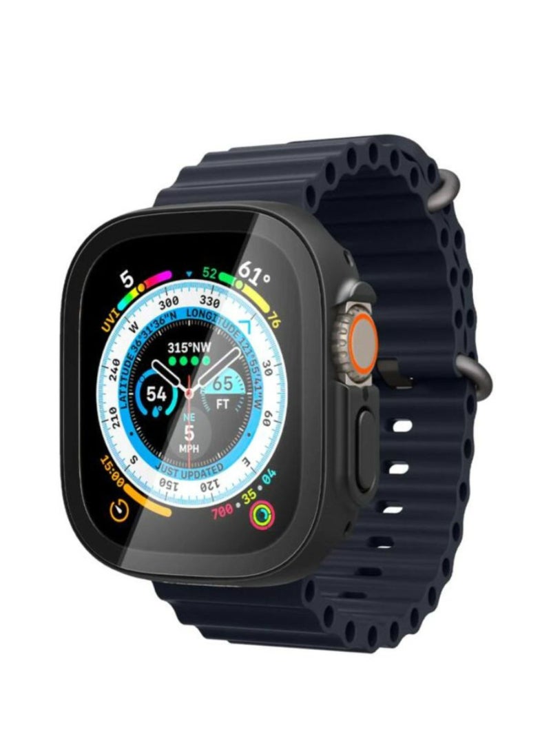 modio MH-1 Wireless Charging Smartwatch – 2.2" Large Display, 4 Straps Included, Bluetooth 3.0, NFC, Voice Assistant, Built-in Speaker & Mic, Multi-Sport Modes, Health & Fitness Tracking, Waterproof Zinc Alloy Body – Black - Image 1