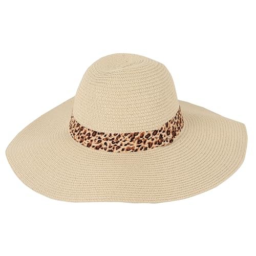 FabSeasons Polyester Chic Foldable Women's Sun Hat - Stylish Wide Brim Beach Cap For Summer Sun Protection - Packable And Versatile! For Poolside Lounging Or Beach Escapes,Beige,2,Free Size - Image 5