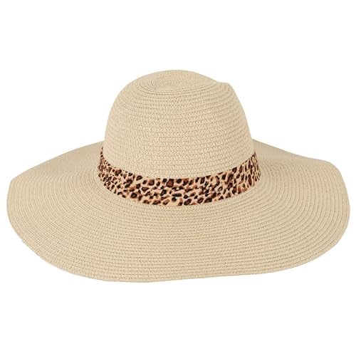 FabSeasons Polyester Chic Foldable Women's Sun Hat - Stylish Wide Brim Beach Cap For Summer Sun Protection - Packable And Versatile! For Poolside Lounging Or Beach Escapes,Beige,2,Free Size - Image 2