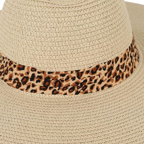 FabSeasons Polyester Chic Foldable Women's Sun Hat - Stylish Wide Brim Beach Cap For Summer Sun Protection - Packable And Versatile! For Poolside Lounging Or Beach Escapes,Beige,2,Free Size - Image 4