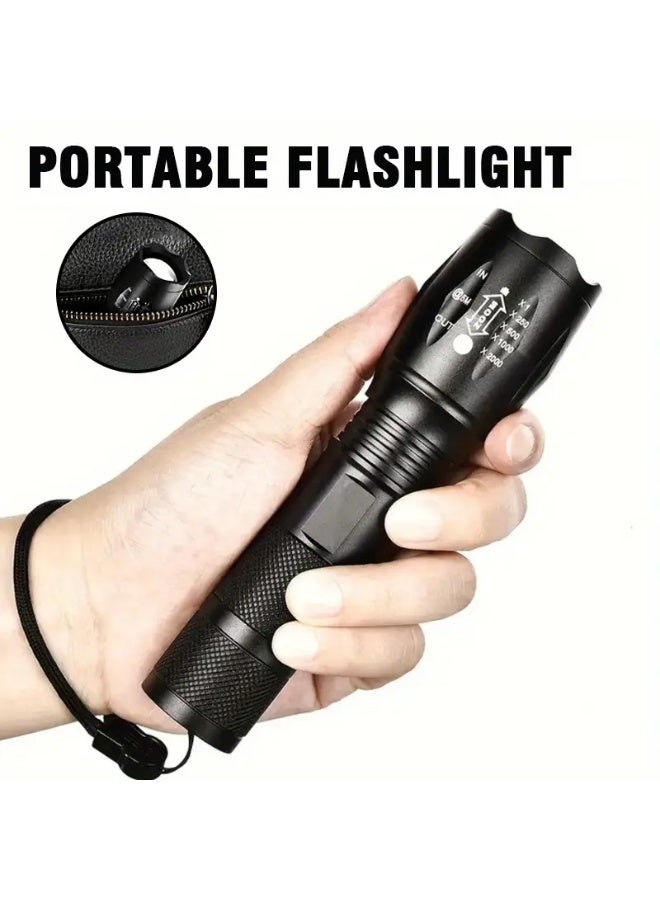 2pcs Ultra-Bright LED Flashlights – Zoomable & Portable Handheld Torch - Image 4