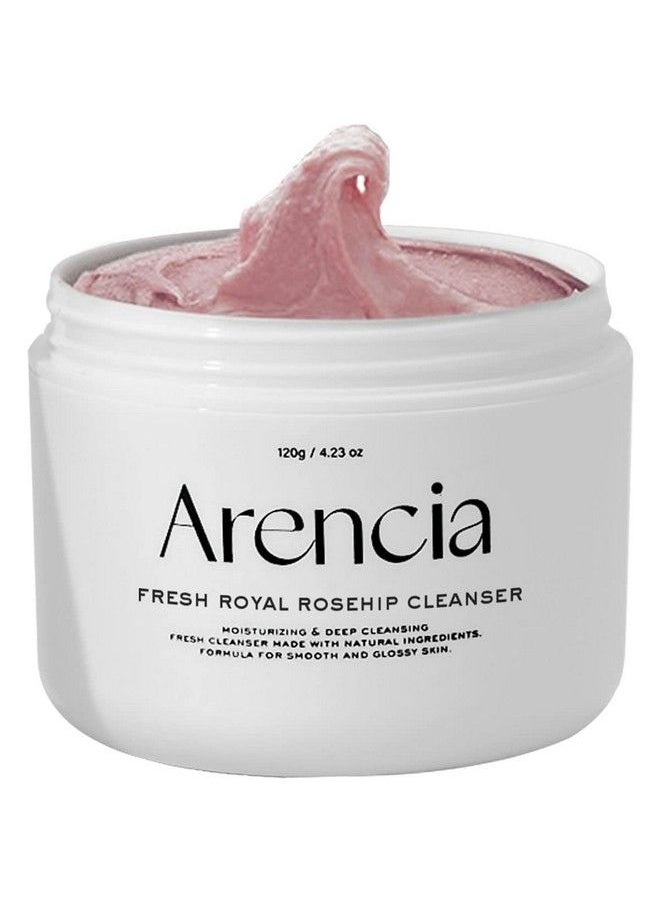 arencia - Royal Rosehip Rice Cake Fresh Cleanser Moisturizing Brightening & Deepcleansing Made With Rice Water Rice Powder Pink Aloe Vera Extract Natural Vegan Crueltyfree Korean Mochi Cleanser - Image 1