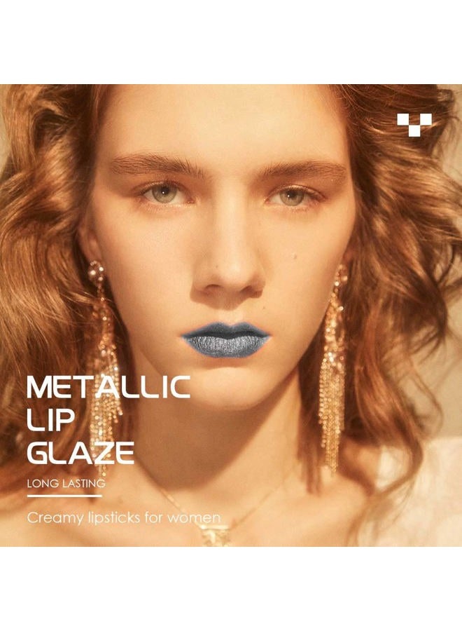 Kilshye Glitter Lipstick Matte Liquid Lipsticks Metallic Lip Glaze High Pigment Lipgloss Long Lasting Waterproof Lip Makeup for Women and Girls Pack of 1 (C- Silver 18) - Image 5