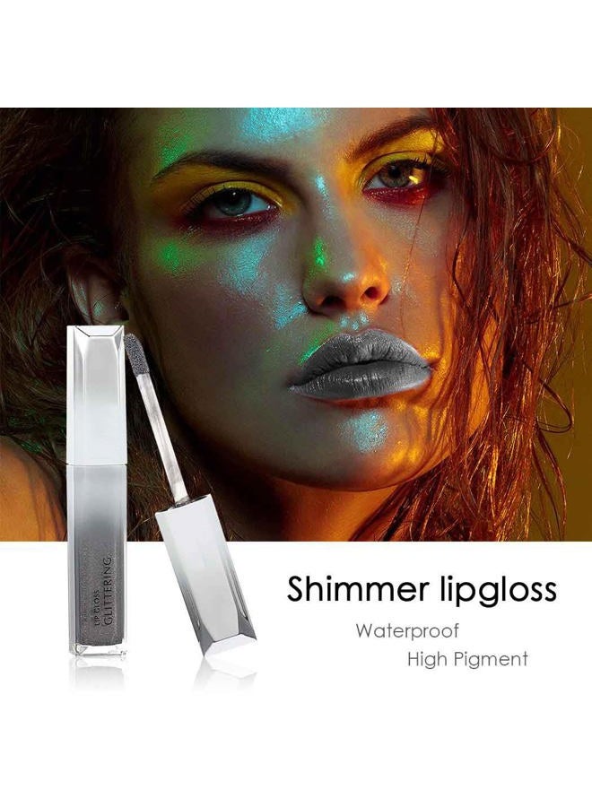 Kilshye Glitter Lipstick Matte Liquid Lipsticks Metallic Lip Glaze High Pigment Lipgloss Long Lasting Waterproof Lip Makeup for Women and Girls Pack of 1 (C- Silver 18) - Image 4