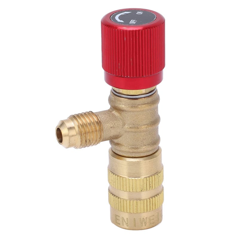 Refrigerant Charging Valve Liquid Safety Valve With 1/4 Inch Male And 5/16 Inch Female Thread Knurled Knob For R22 R410 R134A R404 HVAC Systems - Image 2