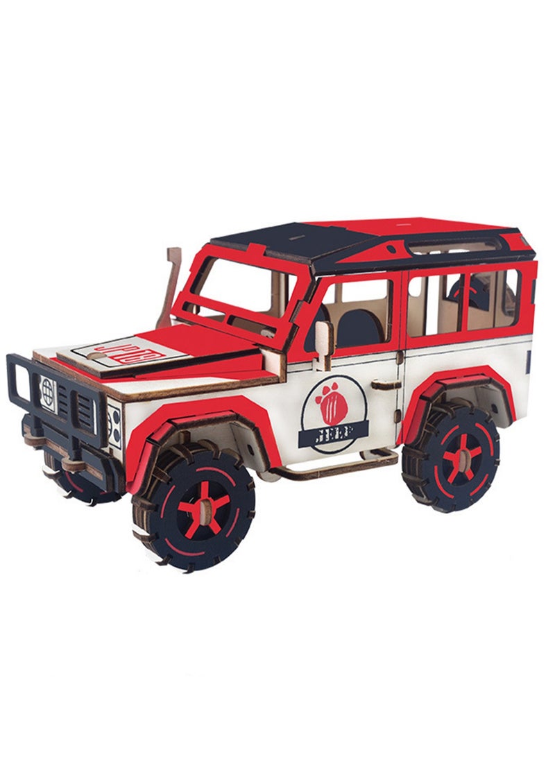 Children's Educational 3D Wooden Model Self-assembly Handmade Puzzle Toy (Thunder Off-Road 149Pcs) - Image 1
