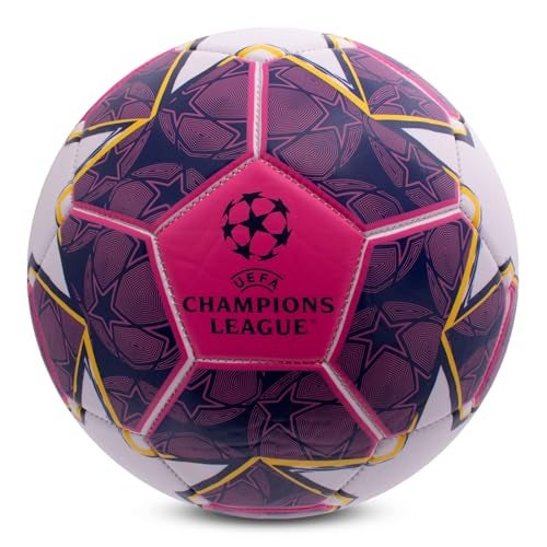 Hy-Pro HyPro UEFA Champions League Soccer Ball Size 5 Official Match Design Purple Blue Durable Training Match Play - Image 1
