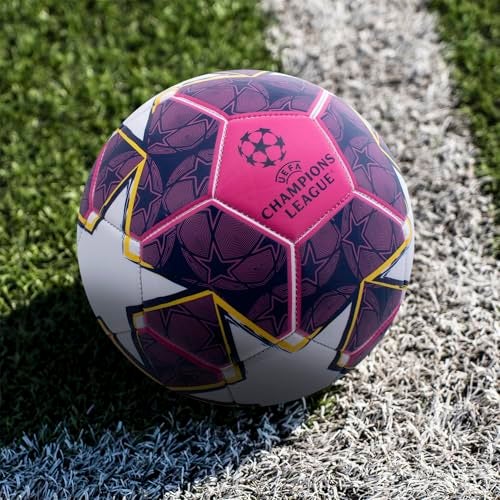 Hy-Pro HyPro UEFA Champions League Soccer Ball Size 5 Official Match Design Purple Blue Durable Training Match Play - Image 3