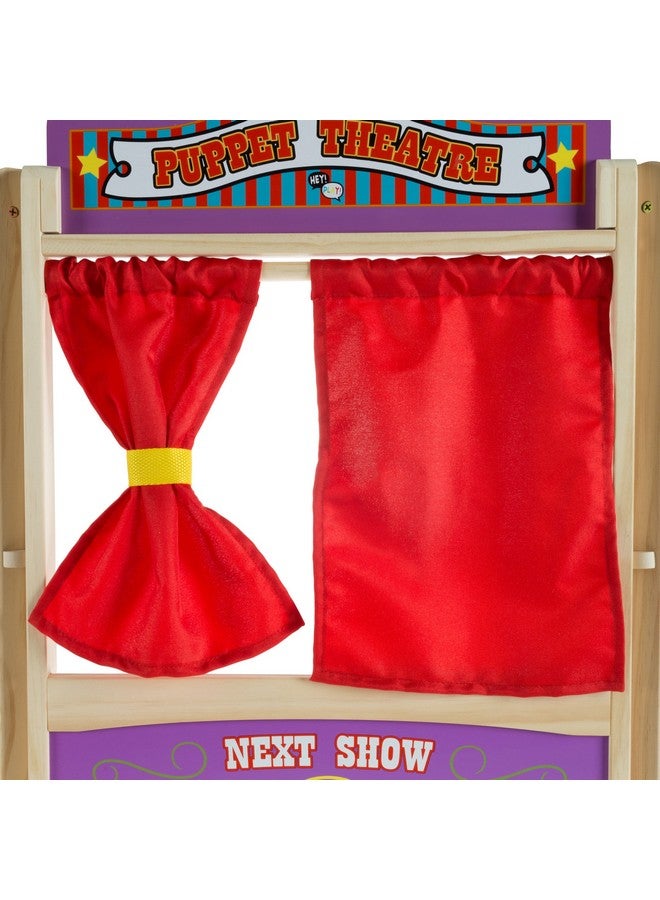 Hey! Play! Hey!Play! 80-HCH212 Wooden Tabletop Puppet Theater - Image 3