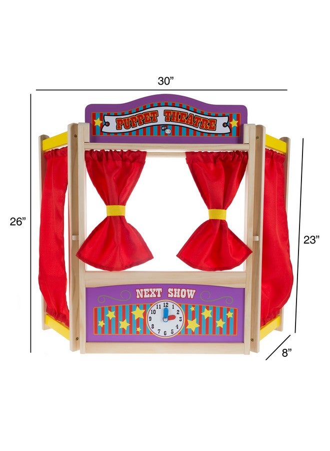 Hey! Play! Hey!Play! 80-HCH212 Wooden Tabletop Puppet Theater - Image 2