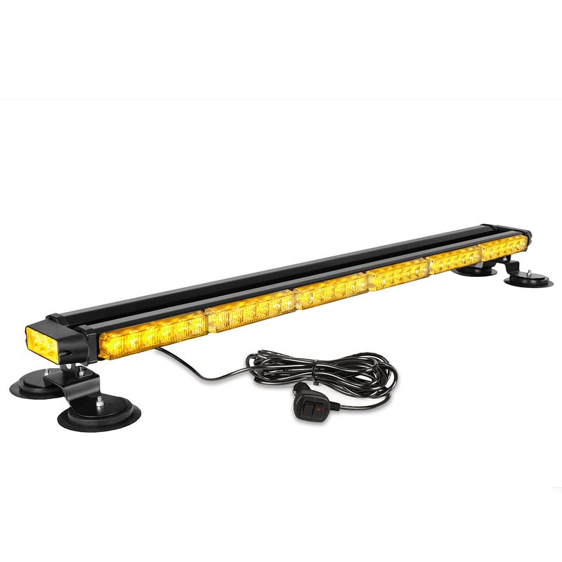 ASPL 385 78 LED Strobe Light Bar Double Side Flashing High Intensity Emergency Warning Flash Strobe Light with Magnetic Base for Safety Construction Vehicles Tow Trucks Pickup Amber