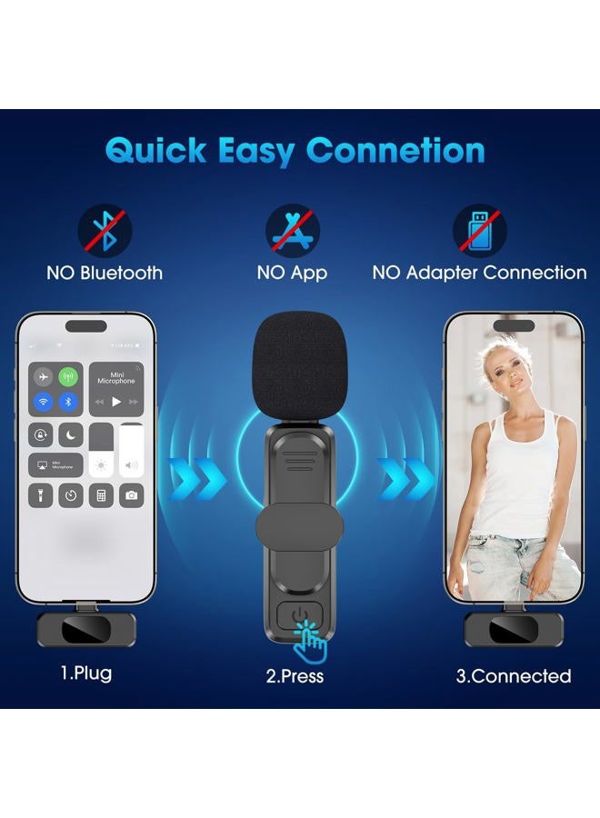 NICHOM Wireless Lavalier Microphone (Black, Extra Large Lightning) - Image 4