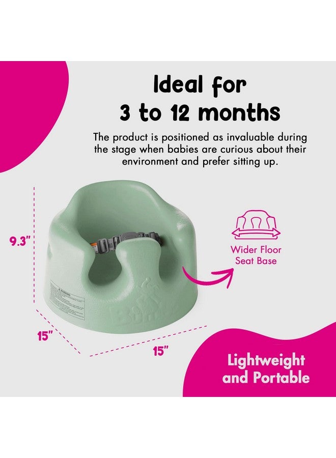 Bumbo Infant Floor Seat Baby Sit Up Chair and Sitting Support for 3 to 12 Months Old with 3 Point Adjustable Safety Strap, 2 Pack, Hemlock Green - Image 2