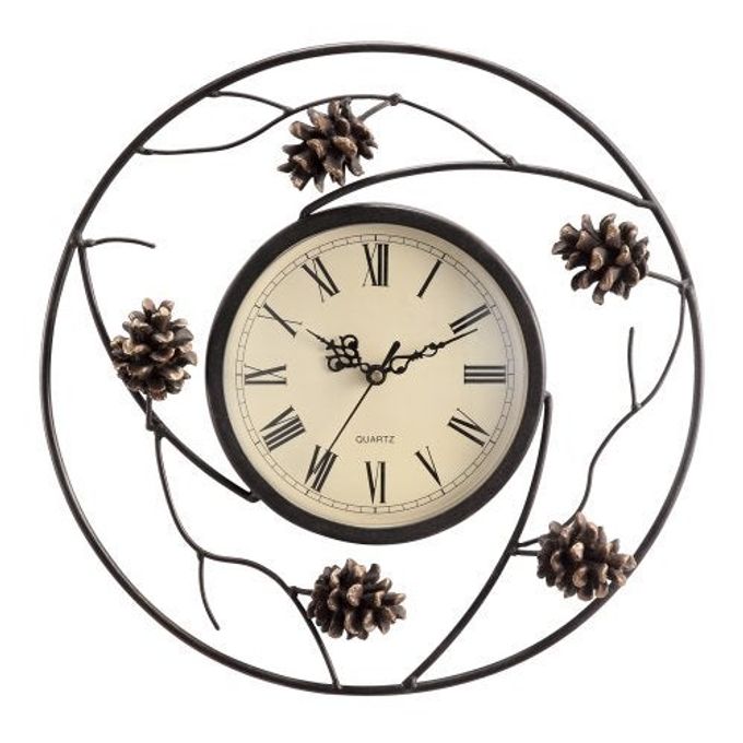 SPI Home Pinecone Wall Clock, White, 2.5" x 12.5" x 12.5" - Image 4