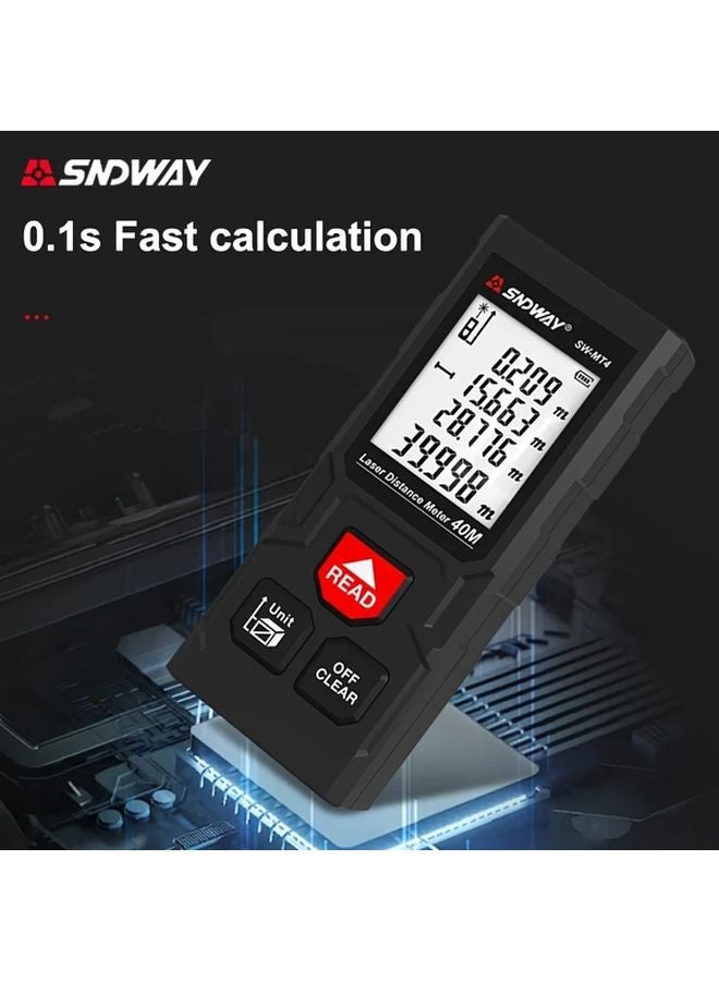 SNDWAY 40m Laser Distance Meter Area Volume Measurement Millimeter Accuracy - Image 5