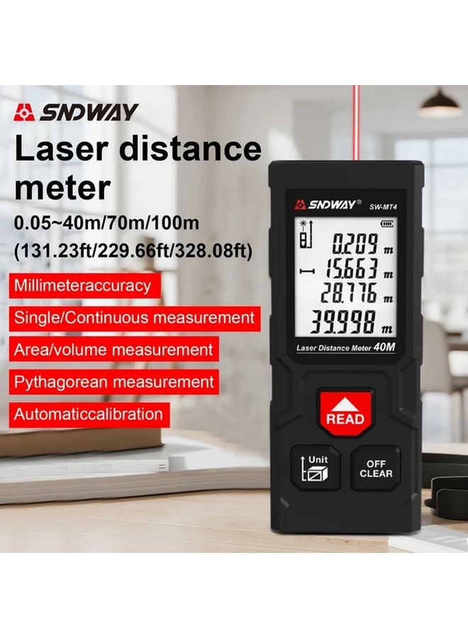 SNDWAY 40m Laser Distance Meter Area Volume Measurement Millimeter Accuracy - Image 2