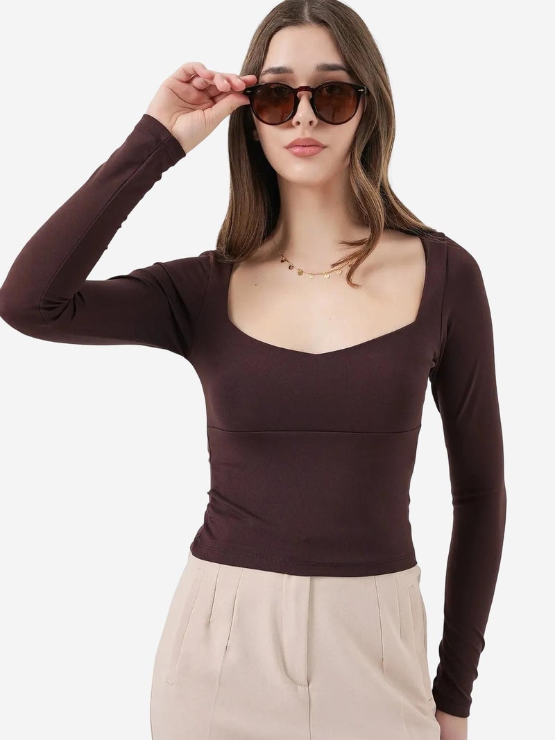 BIG DART BDART Long Sleeve Fitted Blouse with Heart Collar - Image 3