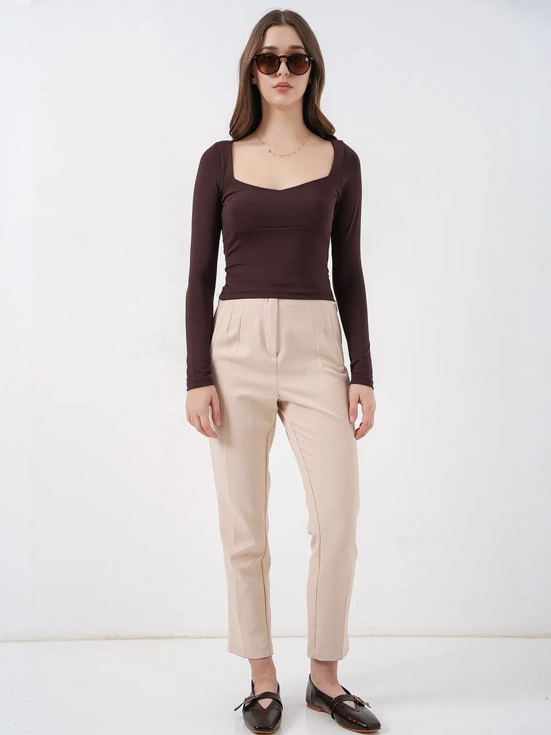 BIG DART BDART Long Sleeve Fitted Blouse with Heart Collar - Image 2