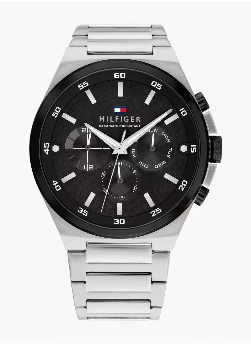 TOMMY HILFIGER Men's Dexter Black Dial Stainless Steel Watch - 1792087  - Image 1
