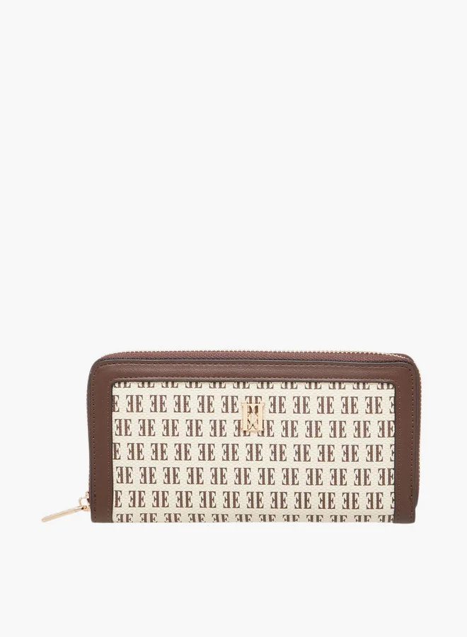 ايل Monogram Print Zip Around Wallet