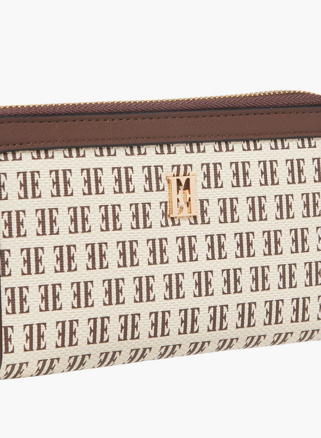 ELLE Monogram Print Zip Around Wallet  - Image 3