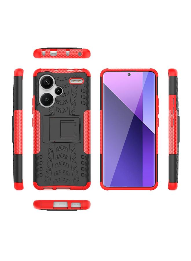 erorex Case For Xiaomi Redmi Note 13 Pro+ 5G Tire Texture TPU + PC Phone Case with Holder - Image 2