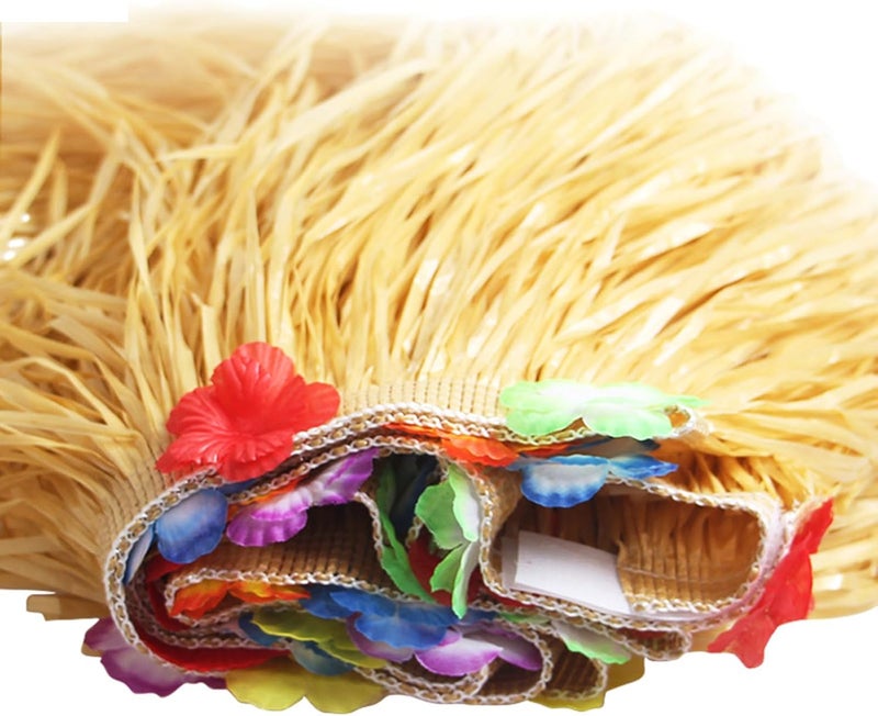 Grass Table Skirt Party Table Skirts Tropically Hawaiian Beach Theme Decoration - Image 4