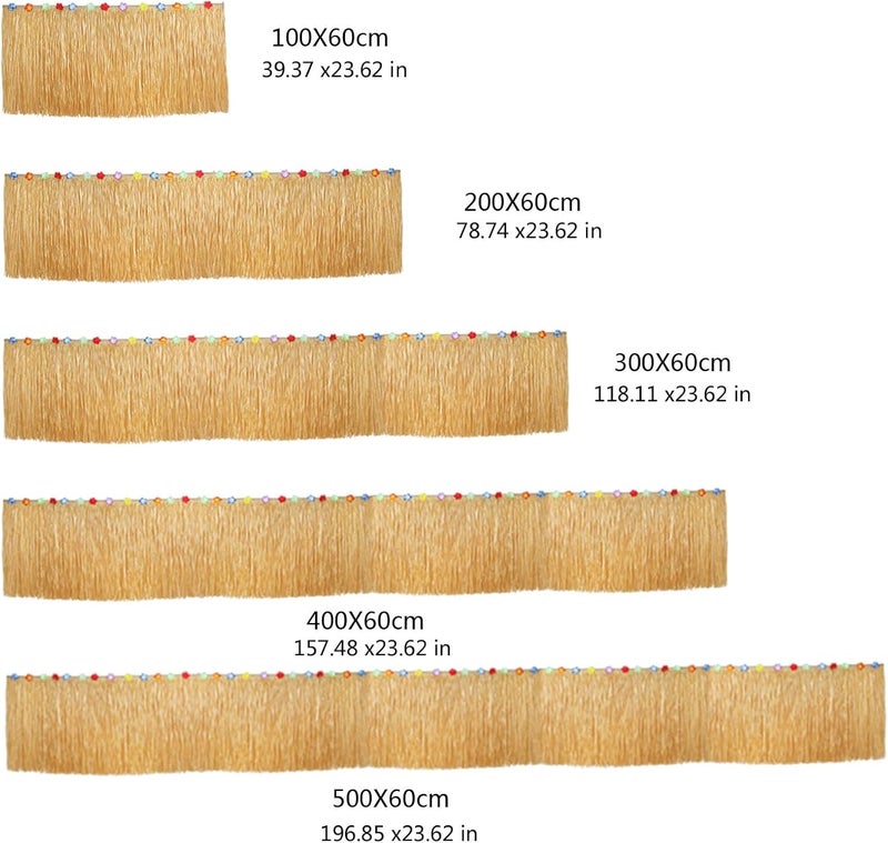 Grass Table Skirt Party Table Skirts Tropically Hawaiian Beach Theme Decoration - Image 5